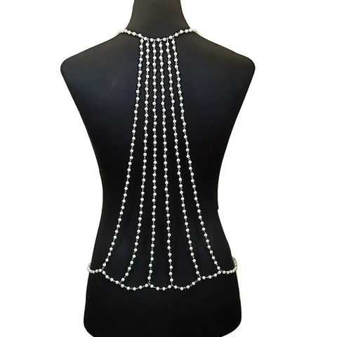 Pearl Body Chain with Back Chain Frugal Finds Galore