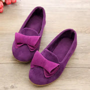 Girls' Single Shoes, Princess Shoes with Bow, Suede Frugal Finds Galore