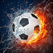 DIY 5D Diamond Painting Kit - Football On Fire (30x30cm) Frugal Finds Galore