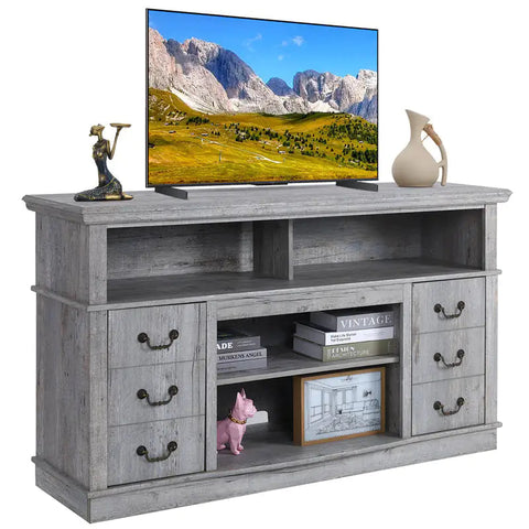 Vintage Home Living Room Wood TV Stand Frugal Finds Galore