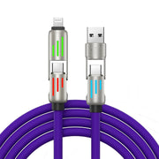 Colorful Four-In-One Fast Charge Cord Frugal Finds Galore