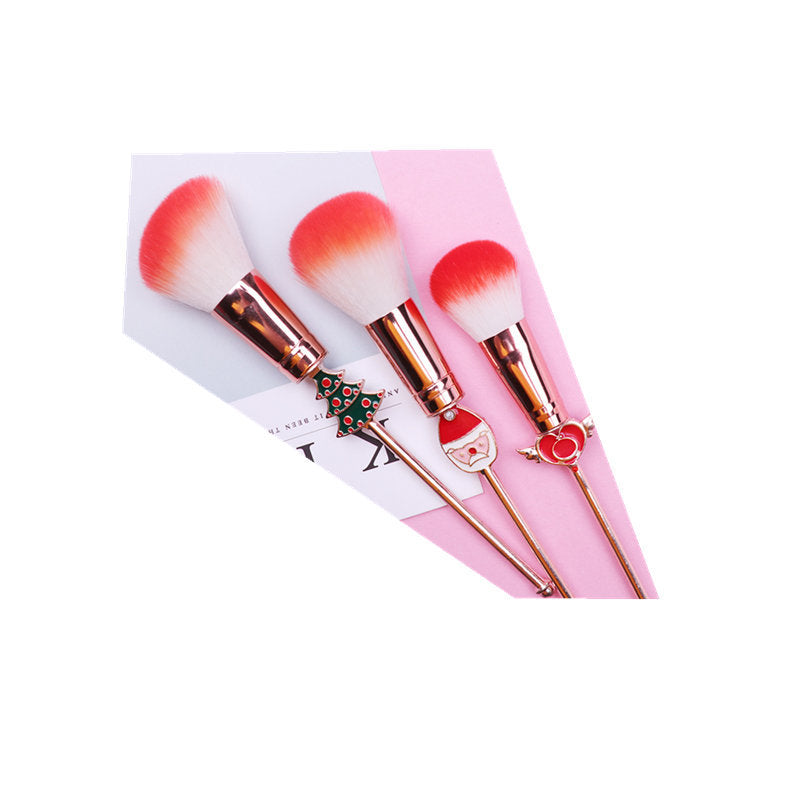 Christmas moose makeup brush set