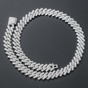 Men's Bar Cuban Necklace Hiphop Copper Set Zircon Necklace Frugal Finds Galore