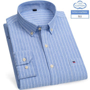 Men's Long-sleeved Cotton Shirt Business Casual Slim-fitting Shirt Frugal Finds Galore