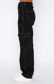 Women's Fashion Stitching Straight Multi-pocket Cargo Pants Frugal Finds Galore