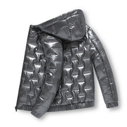 Winter Men's Cotton-Padded Jacket Fashion Casual Bright Face Down Padded Jacket Frugal Finds Galore