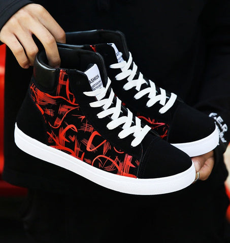 Spring high top shoes Korean Edition men''s shoes Frugal Finds Galore
