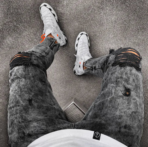Stretch Shredded Jeans Pants Frugal Finds Galore