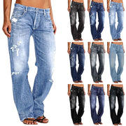 Distressed Wide Leg Jeans, Low Rise Ripped Jeans Frugal Finds Galore