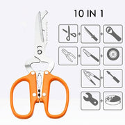 Multifunctional 10-in-1 Detachable Stainless Steel Scissors Frugal Finds Galore