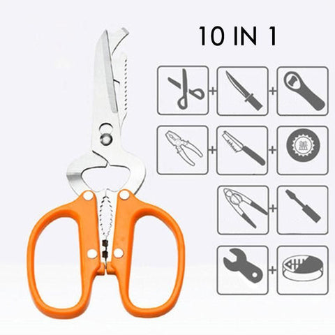 Multifunctional 10-in-1 Detachable Stainless Steel Scissors Frugal Finds Galore