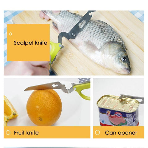 Multifunctional 10-in-1 Detachable Stainless Steel Scissors Frugal Finds Galore