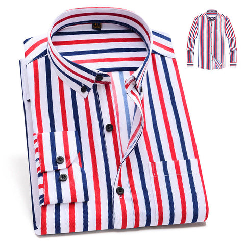 Vertical Stripes Business Casual Shirt Men Frugal Finds Galore