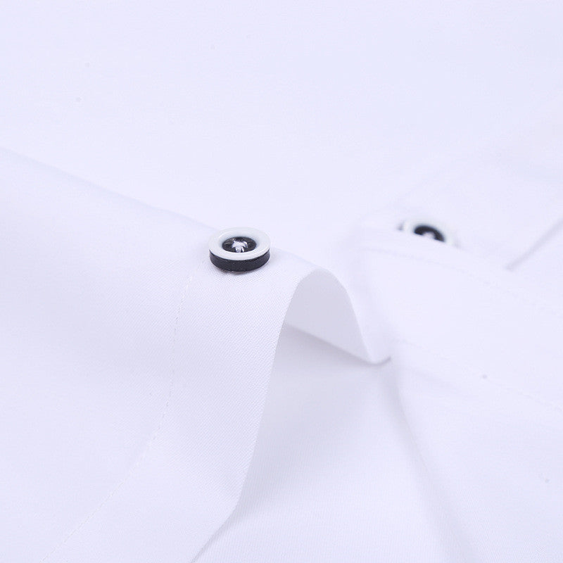 Men's Stand Collar Solid Color Shirt Business