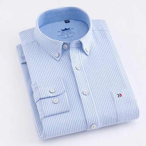 Long-sleeved Business Casual Non-iron Professional Plaid Shirt Frugal Finds Galore