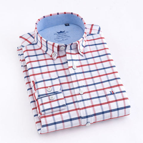 Long-sleeved Business Casual Non-iron Professional Plaid Shirt Frugal Finds Galore
