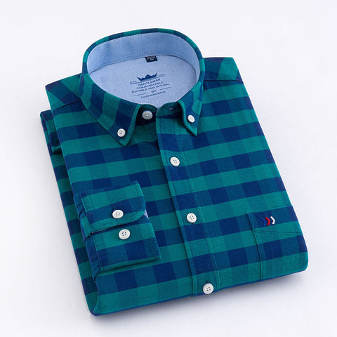Long-sleeved Business Casual Non-iron Professional Plaid Shirt Frugal Finds Galore