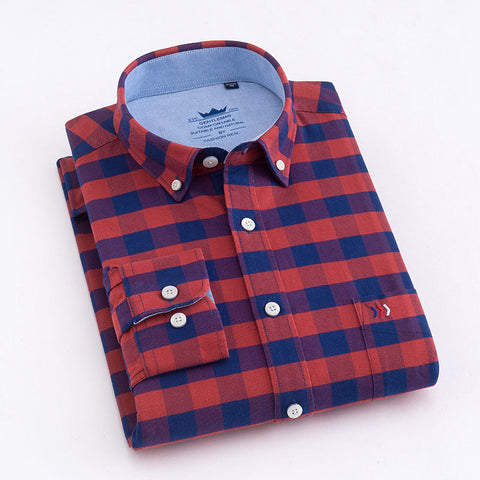 Long-sleeved Business Casual Non-iron Professional Plaid Shirt Frugal Finds Galore