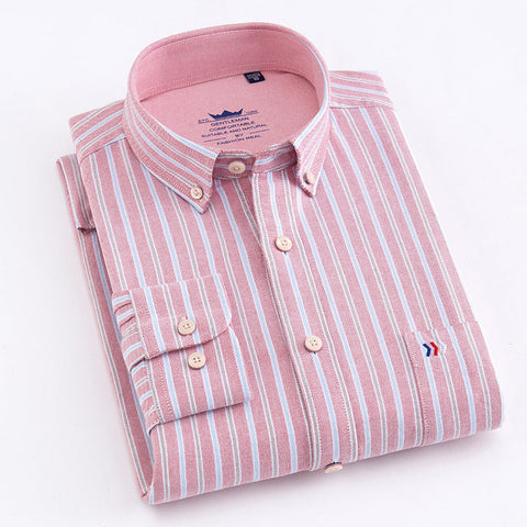 Long-sleeved Business Casual Non-iron Professional Plaid Shirt Frugal Finds Galore