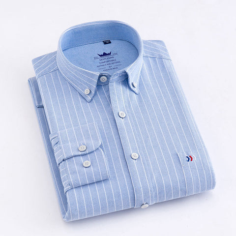 Long-sleeved Business Casual Non-iron Professional Plaid Shirt Frugal Finds Galore