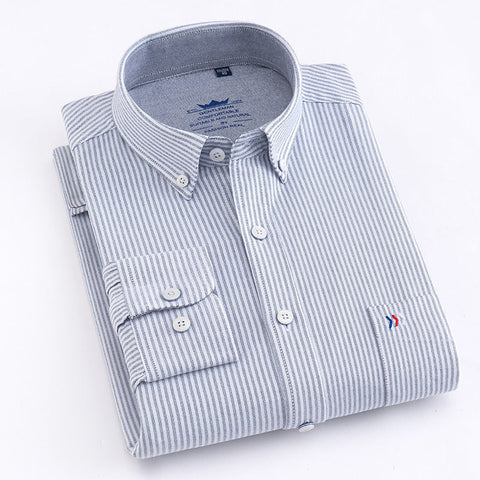 Long-sleeved Business Casual Non-iron Professional Plaid Shirt Frugal Finds Galore