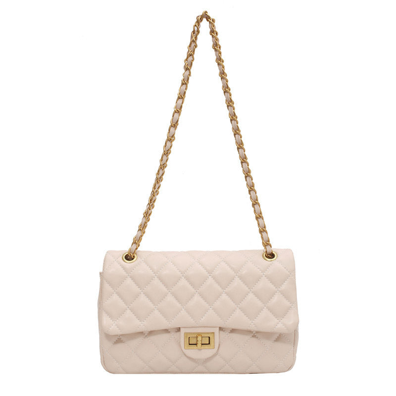 Luxury Diamond Lattice Shoulder Bag