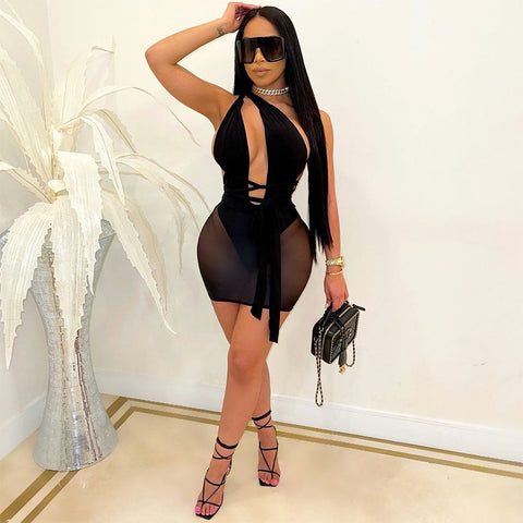 Irregular Mesh Sloping Shoulder Dress Frugal Finds Galore