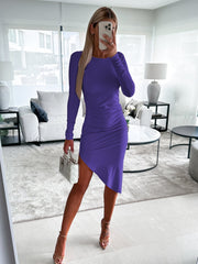 Solid Color Mid-Length Sheath Dress Frugal Finds Galore