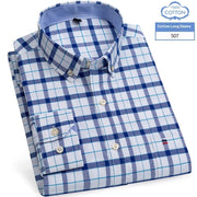 Men's Long-sleeved Cotton Shirt Business Casual Slim-fitting Shirt Frugal Finds Galore