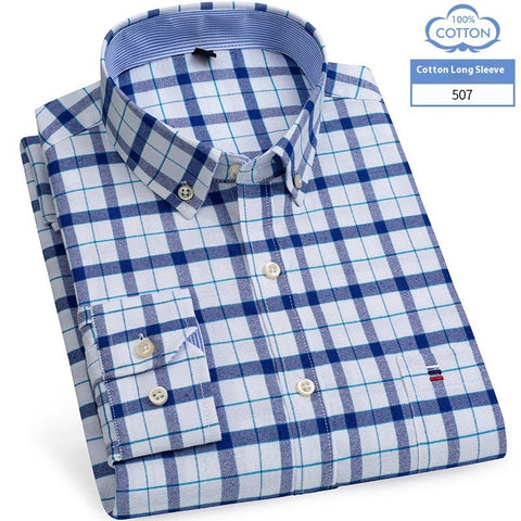 Men's Long-sleeved Cotton Shirt Business Casual Slim-fitting Shirt Frugal Finds Galore