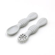 Baby Eating Training Set Toddler Feeding Silicone Sticky Spoon Fork Frugal Finds Galore