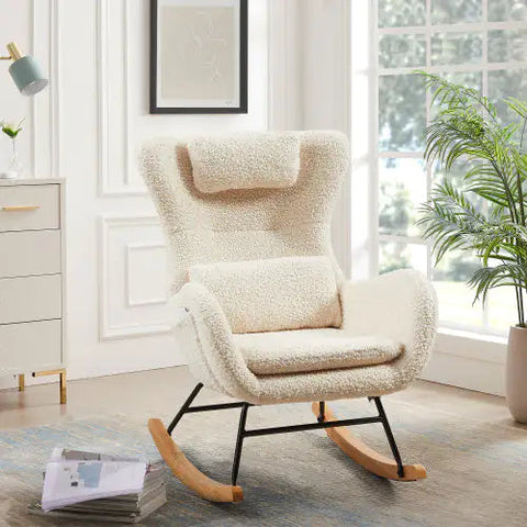 Modern Rocking Chair with High Backrest Frugal Finds Galore
