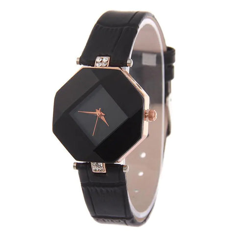 Fashionable Women's Blue Gem Cut Geometry Watch Frugal Finds Galore