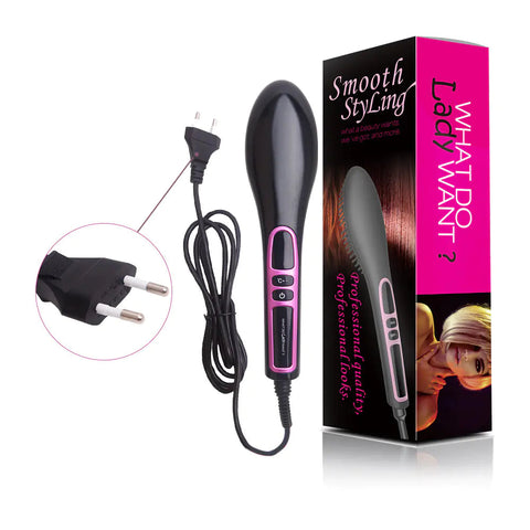 LCD Electric Hair Straightener with Anti-Scald Feature Frugal Finds Galore
