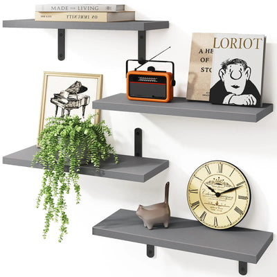 Grey Floating Shelves for Wall Frugal Finds Galore