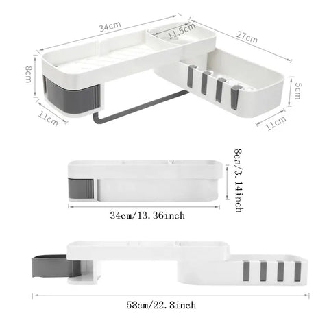 Punch-Free Corner Shower Caddy for Toiletries Storage Frugal Finds Galore