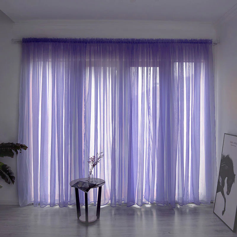 Solid Color Gauze Curtain