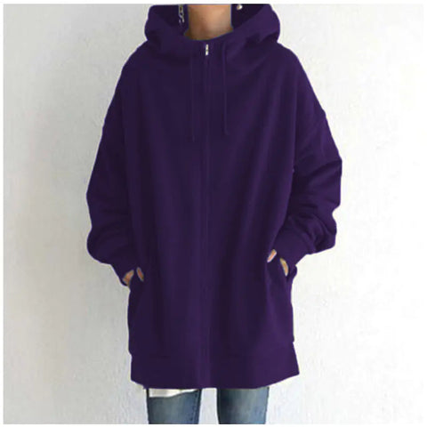 Women's Fuzzy Full-Zip Sport Pullover Hoodie Frugal Finds Galore