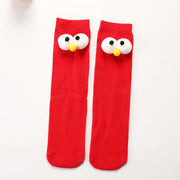 Knee-length Doll Socks with Big Eyes Design Frugal Finds Galore