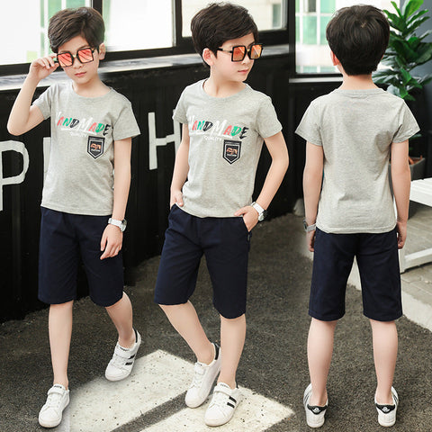 Middle-aged Children's Summer Sports Two-piece Children's Clothing Frugal Finds Galore