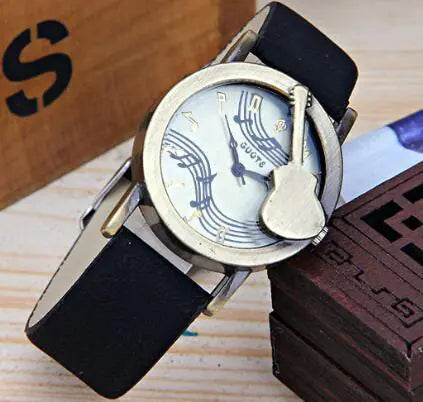 Women Fashion Tuitar Music Casual Watch