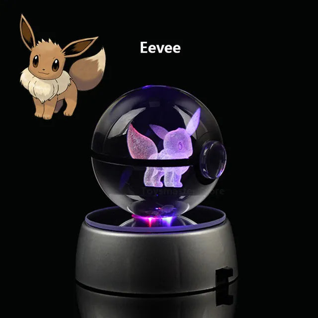 Pokemon 3d Crystal Ball Pikachu Figure