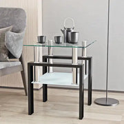 1-Piece Modern Tempered Glass Tea Table Frugal Finds Galore