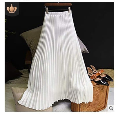 High Waist Solid Color Chiffon Half-Length Skirt Frugal Finds Galore