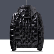 Winter Men's Cotton-Padded Jacket Fashion Casual Bright Face Down Padded Jacket Frugal Finds Galore