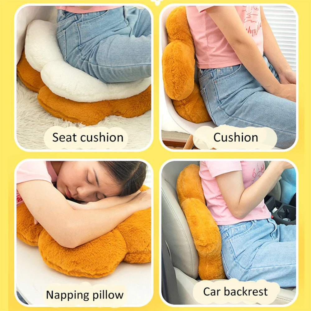 Circular Flower Cushion With Soft Nap -  Plush Gift For Office, Classroom, Couch, Bedroom Floor Decor