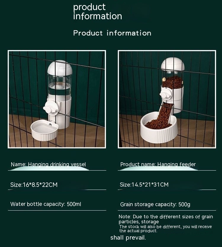 Dogs And Cats Hanging Automatic Feeding Water Device
