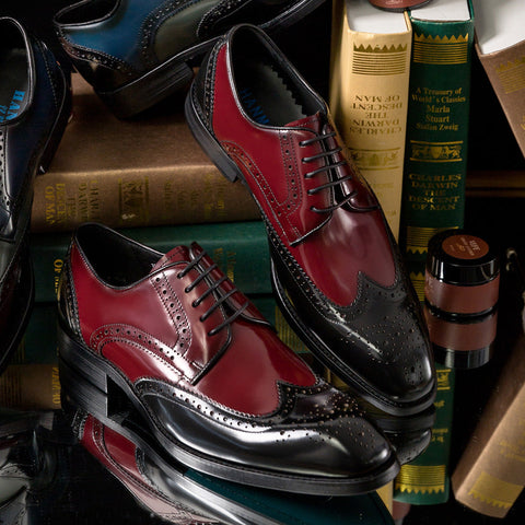 Business Formal Wear Leather Shoes Men British Square Toe Men's Shoes Cowhide Color Matching Frugal Finds Galore