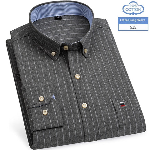 Men's Long-sleeved Cotton Shirt Business Casual Slim-fitting Shirt Frugal Finds Galore