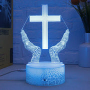 3D Cross LED Touch Lamp Frugal Finds Galore